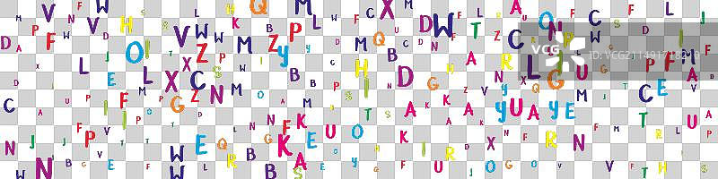 掉落的彩色英文字母图片素材