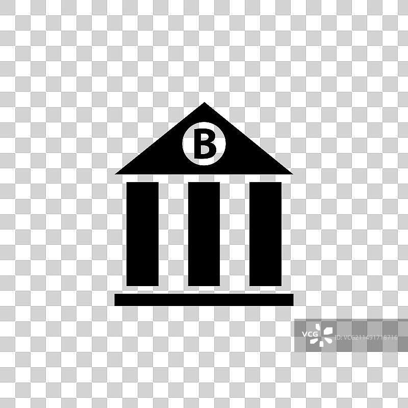 银行大楼扁平图标图片素材