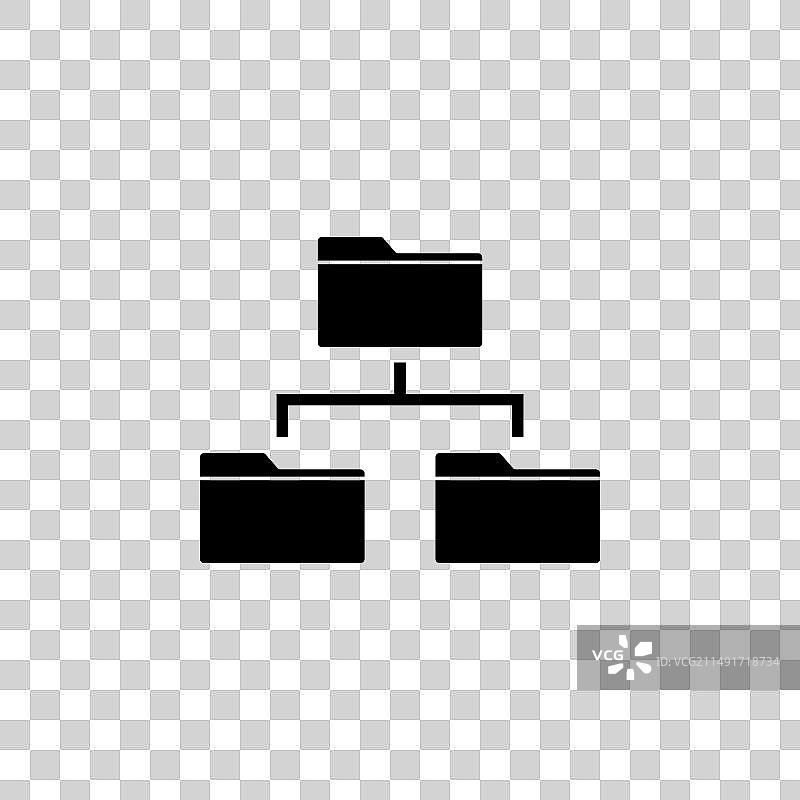 文件夹结构扁平图标图片素材