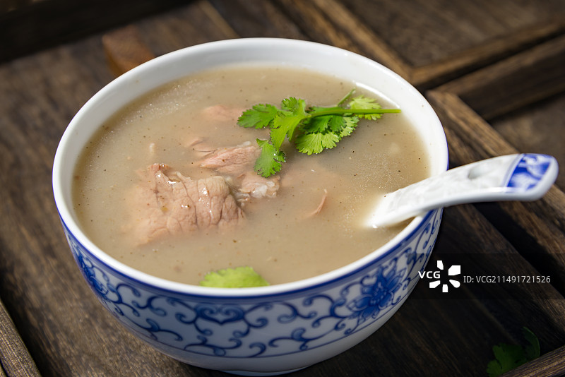 中国临沂特色美食小吃：糁图片素材