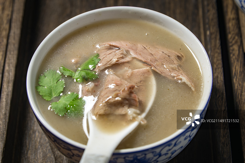 中国临沂特色美食小吃：糁图片素材