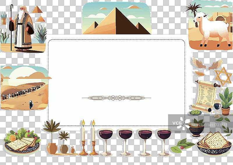 桌上的个性化明信片邀请函图片素材