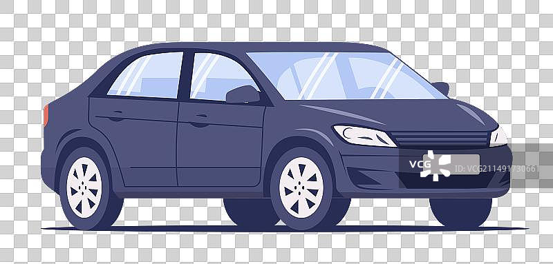 现代灰色轿车自驾游图片素材