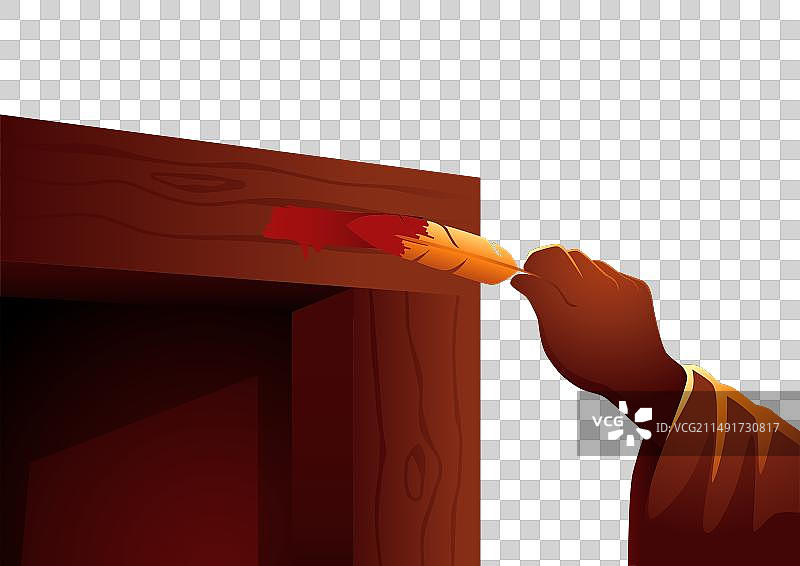 圣经剪影逾越节图片素材