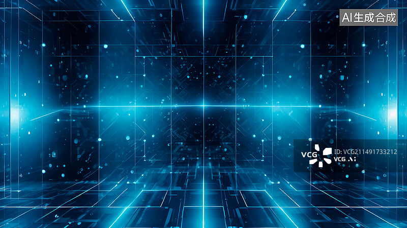 【AI数字艺术】发光体空间元素图片素材