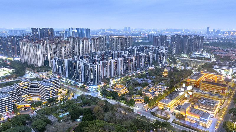 佛山市顺德区北滘镇夜色图片素材