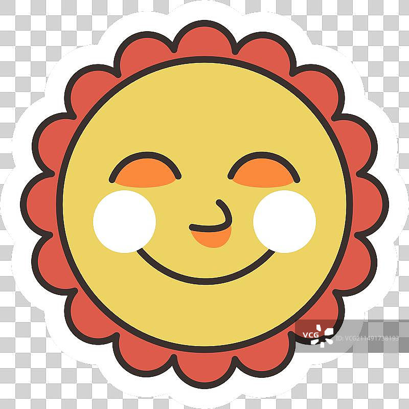 阳光卡通人脸矢量图图片素材