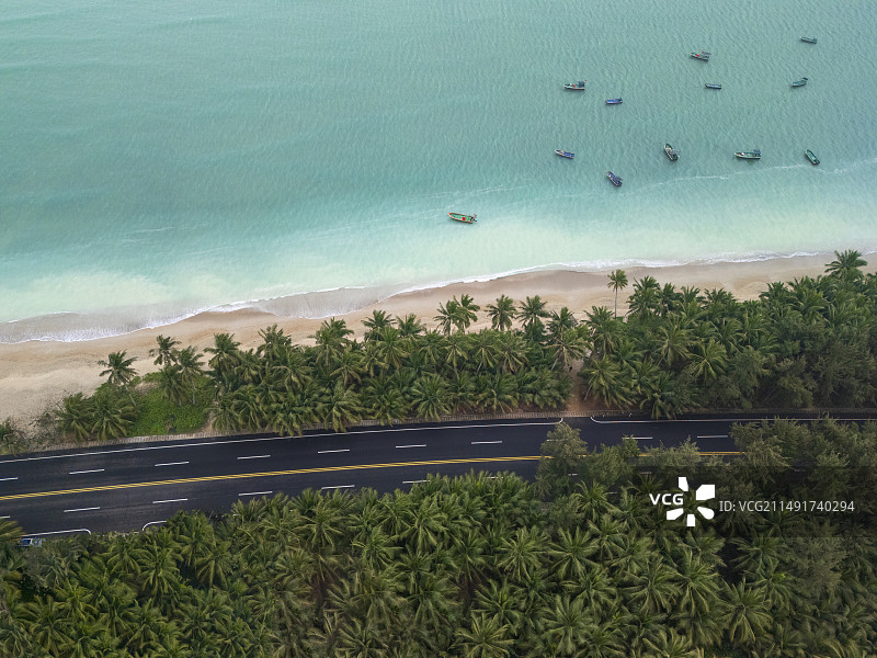 海南省琼海市牛奶海航拍视角图片素材