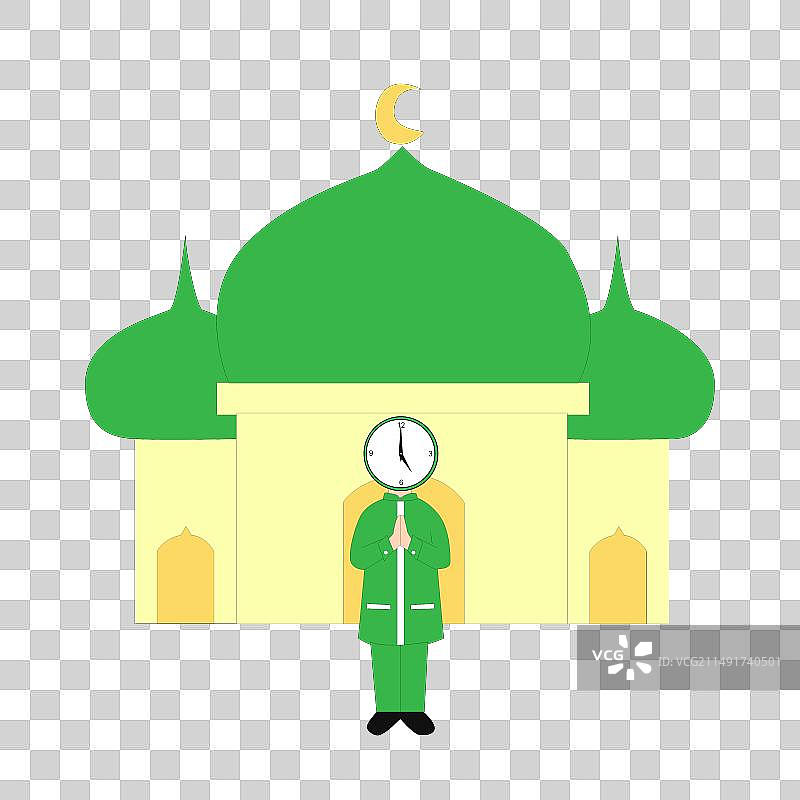 开斋节和穆巴拉克节的祝贺图片素材