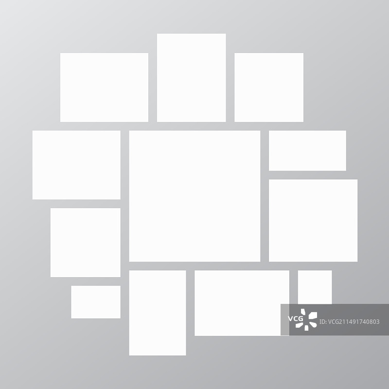 十二宫格图片拼贴模板图片素材