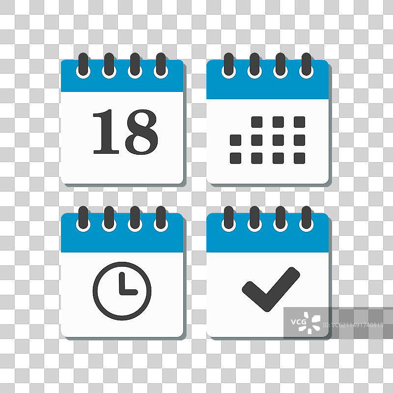 18号日程应用定时器日历图标图片素材