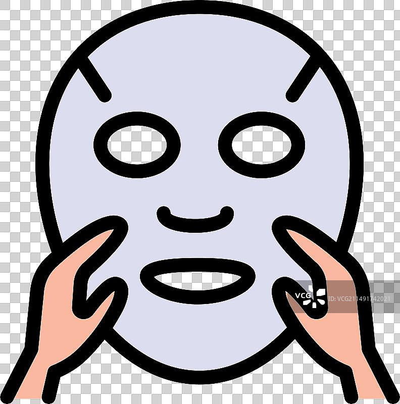 面膜彩色图标：氢面膜护肤图片素材