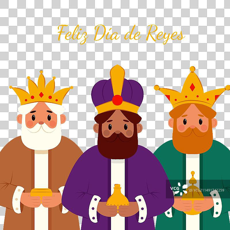 三王节快乐贺卡图片素材