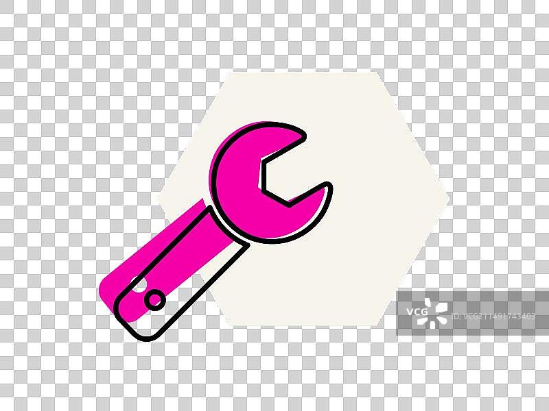 红色扳手工具栏图标图片素材