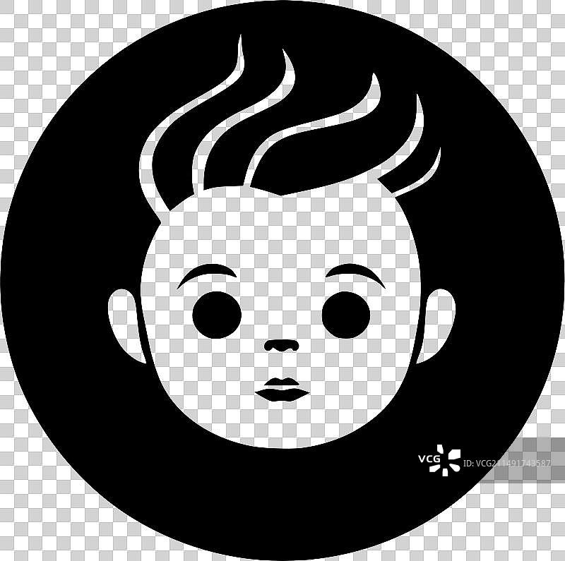 简约风格的婴儿剪影图片素材