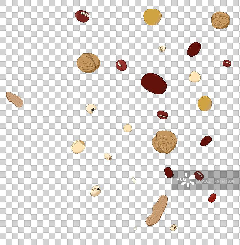 散落的各种坚果图片素材