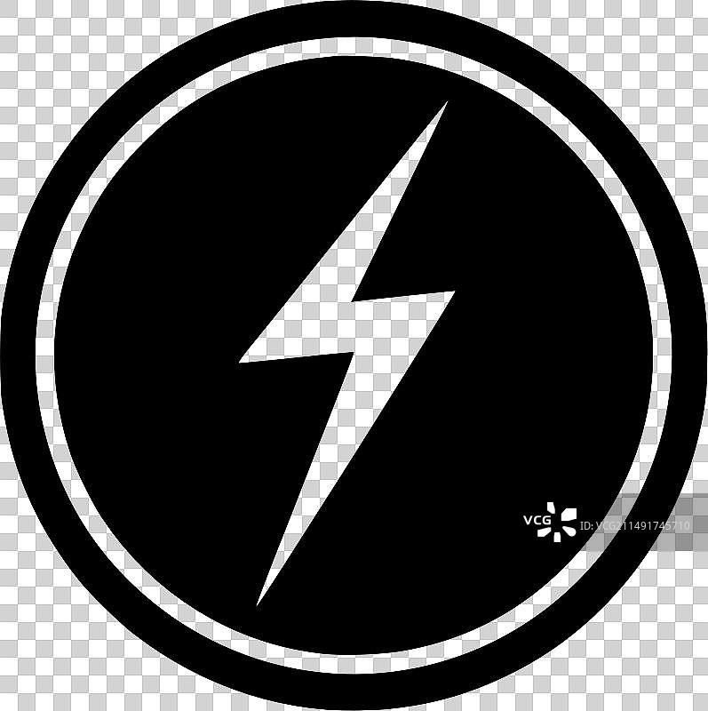 高品质闪电Logo - 适用于T恤图片素材