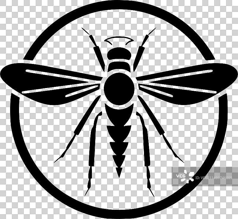 蚊子高品质Logo，适用于T恤图片素材