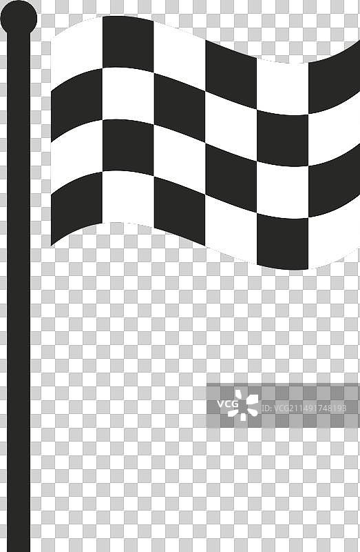 运动旗帜图标赛跑冲刺黑色标志图片素材