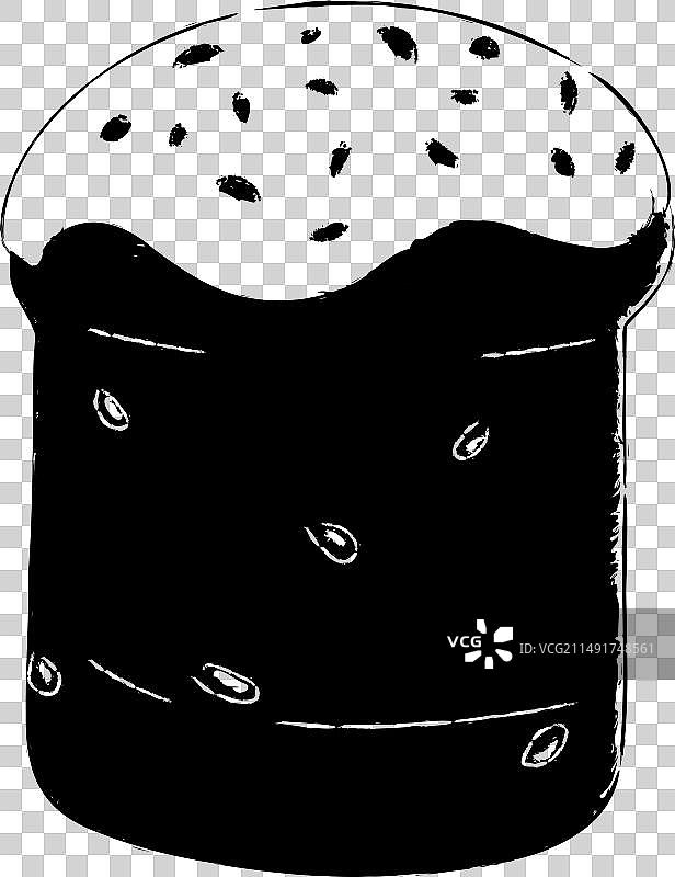 带有白色糖霜和葡萄干的复活节蛋糕形状图片素材