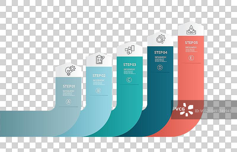 时间轴元素商业工作流程信息图图片素材