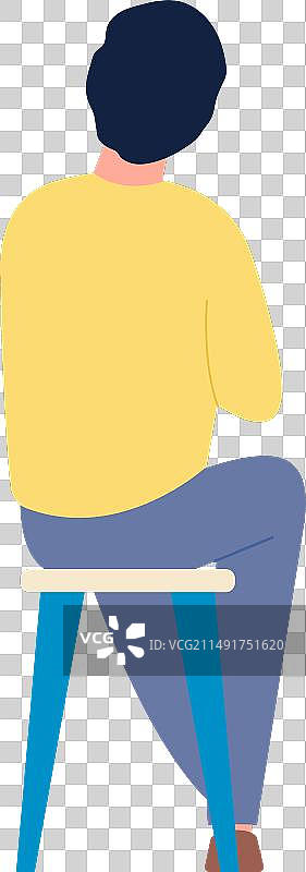 坐着的人 背影 男人 等待图片素材