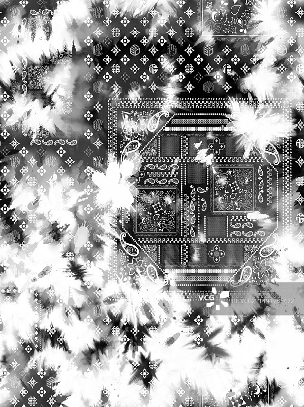 扎染老花图片素材