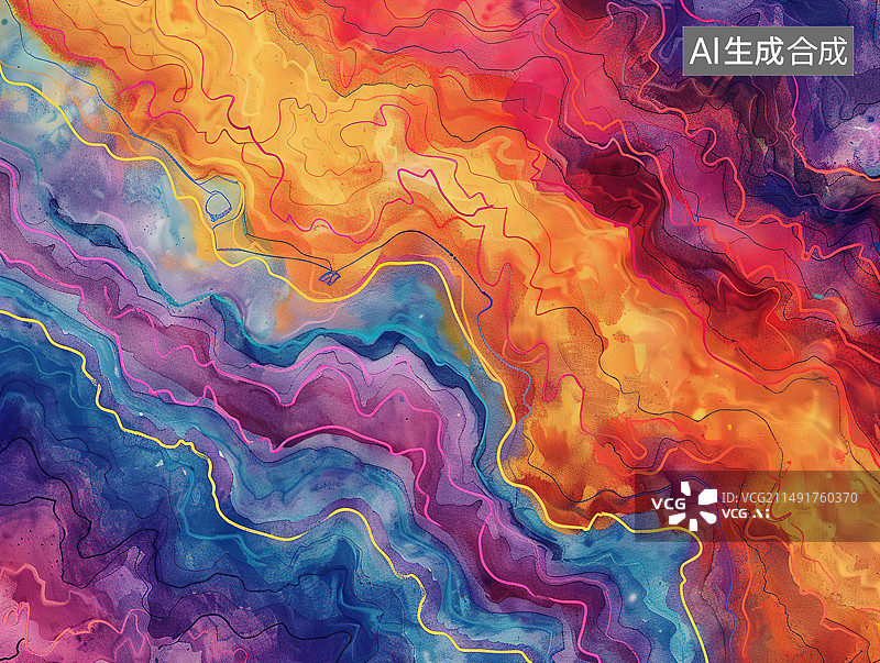 【AI数字艺术】抽象背景的全帧拍摄图片素材