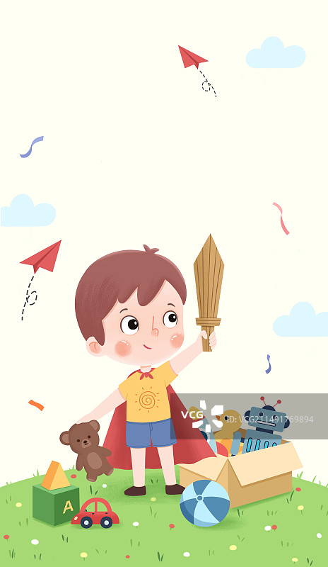 六一儿童节海报(无字)图片素材