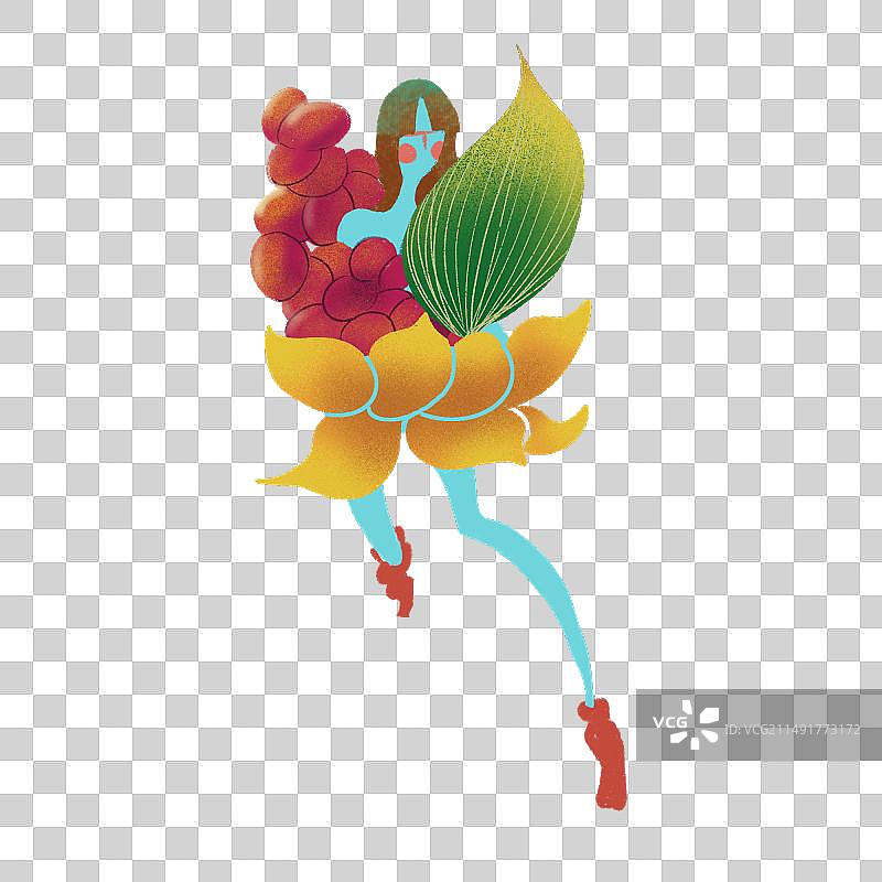 中草药拟人——五味子图片素材