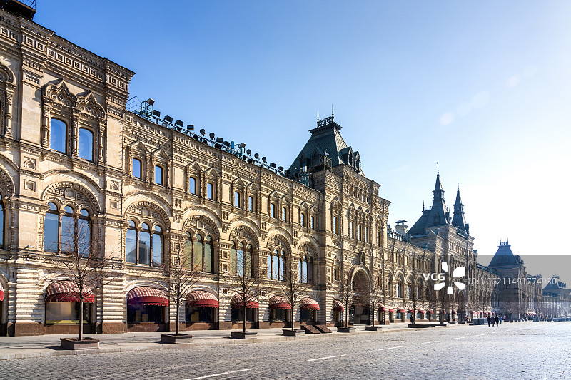 俄罗斯莫斯科红场建筑群--莫斯科国立百货商场（古姆、总百货商场）图片素材