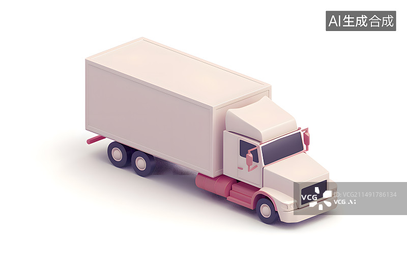 【AI数字艺术】3D卡通货车图片素材