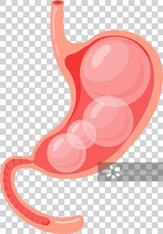 腹胀卡通图标消化系统图片素材