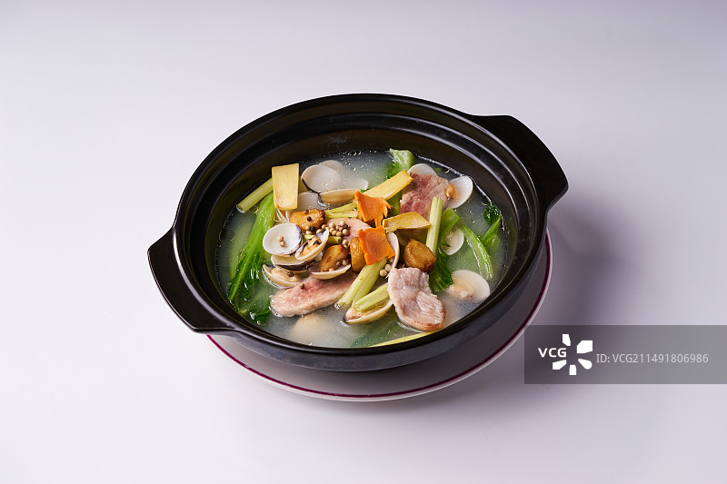 清菜汤芥菜瘦肉煲图片素材