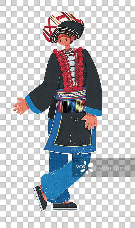 瑶族盘瑶服饰女子图片素材