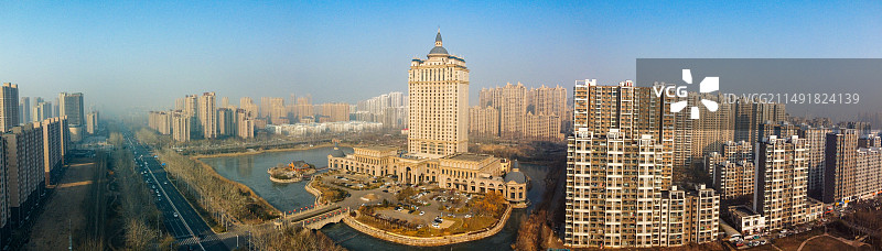 沧州市 运河区 阿尔卡迪亚国际酒店 黄河西路 地标 航拍图片素材