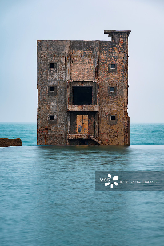 汕尾海上城堡正立面图片素材