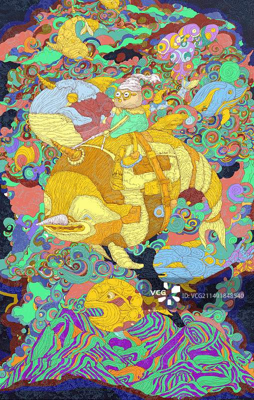 梦境，插画图片素材