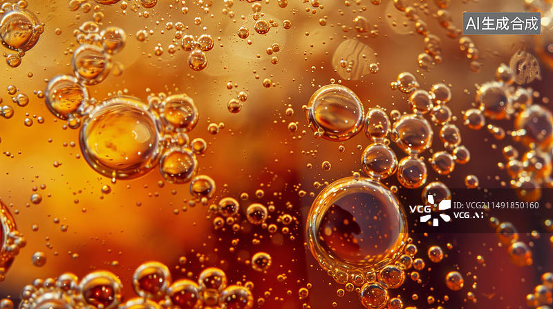 【AI数字艺术】可乐中的气泡图片素材