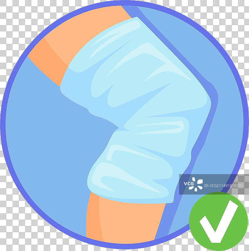 膝盖绷带信息图：腿部关节损伤疼痛图片素材