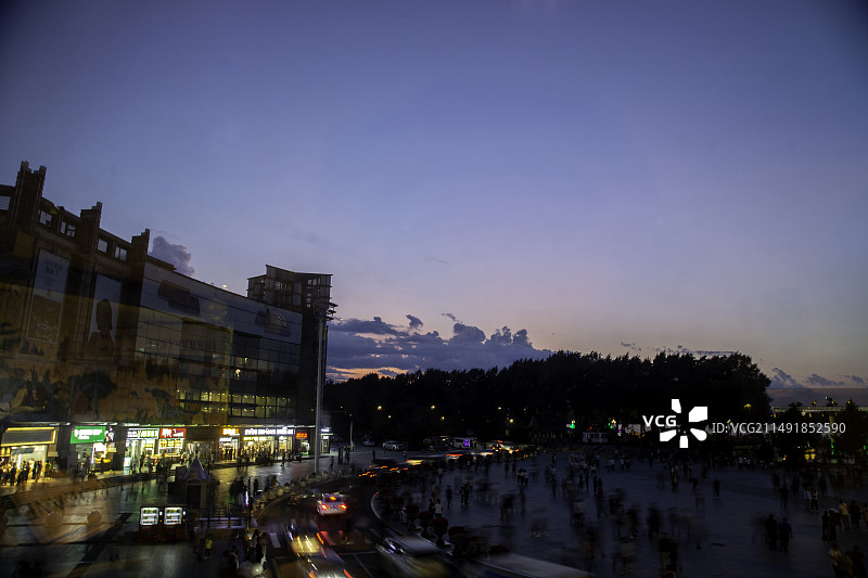 哈尔滨 中央大街 防洪纪念塔广场图片素材