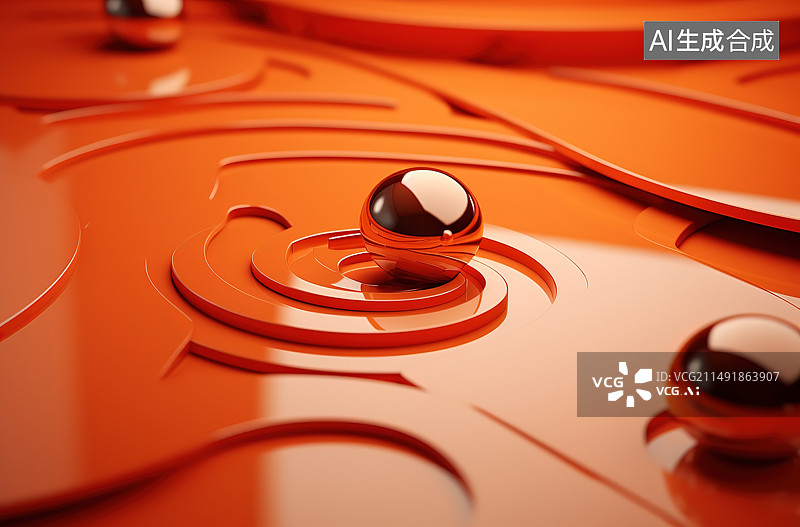 【AI数字艺术】红色背景上的戒指特写镜头图片素材