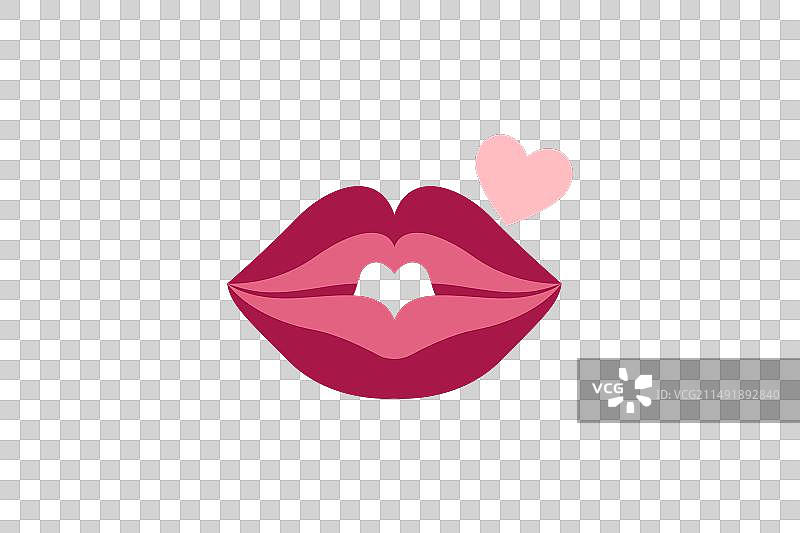 情人节英文贴纸套装图片素材