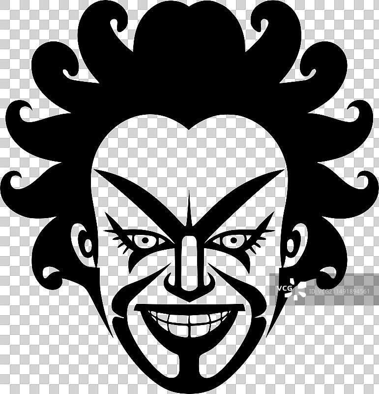 小丑高品质Logo，适合T恤图片素材