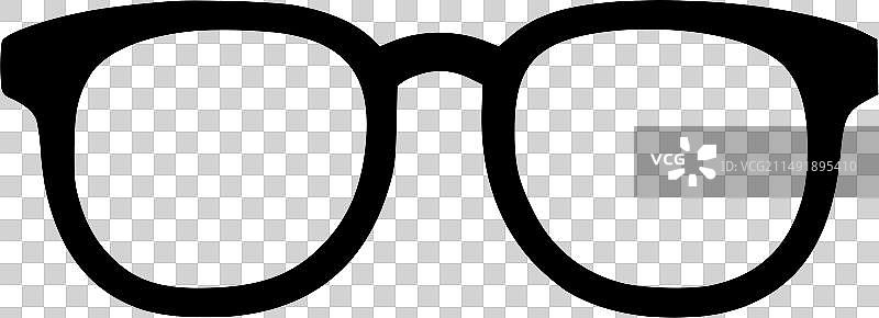 眼镜 - 极简风格剪影图片素材