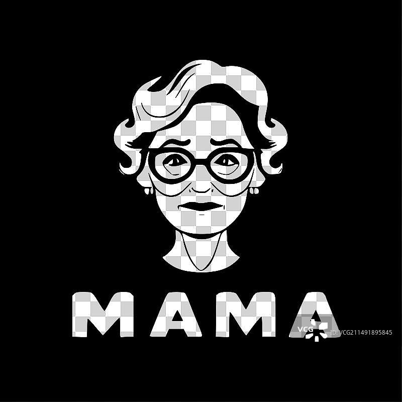 妈妈主题的简约扁平风logo图片素材