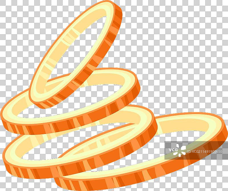 美味食物配料洋葱圈图标卡通图片素材