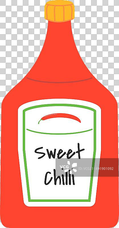 甜辣椒酱瓶图片素材