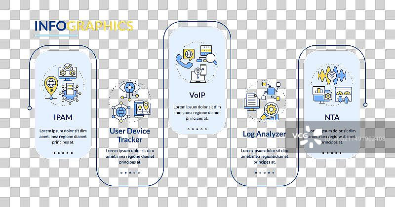 网络管理软件矩形信息图图片素材