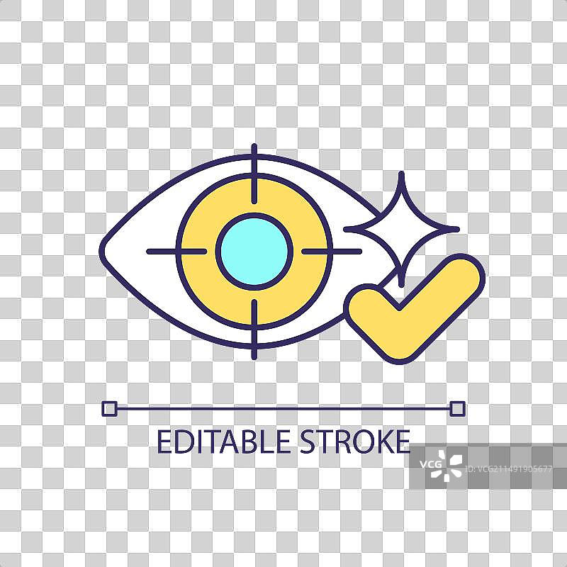 眼健康检查RGB彩色图标图片素材